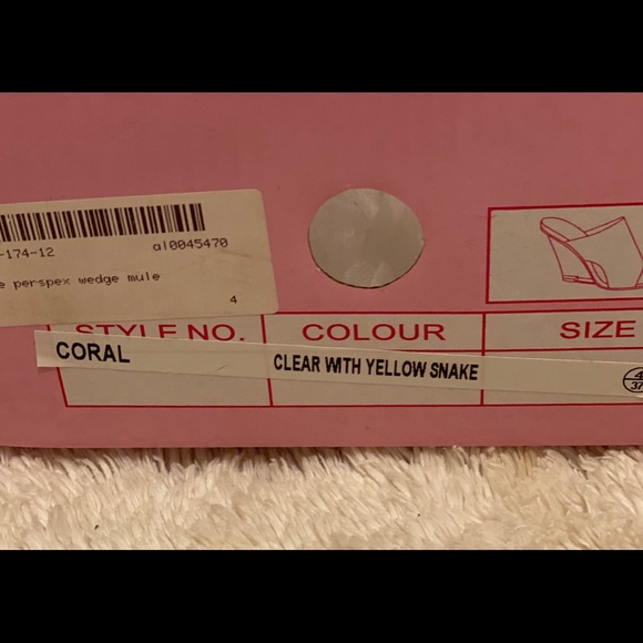 Nasty Gal Clear Wedge Heels w/ Snakeskin detail! - Picture 8 of 8